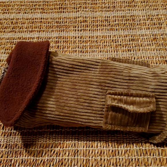 Dog Corduroy jacket with fleece collar
